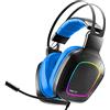 NITHO TITAN PRO Cuffie Gaming per PC/PS4/PS5, Cuffie da Gioco con Surround Sound 7.1, Driver da 50mm, ‎Jack USB 3.5 mm, Microfono Cardioide - Blu