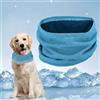 LQTSLFM Bandana Rinfrescante Cane, Sciarpa Raffreddamento per Cani, Collare Freddo per Dog, Cooling Foulard Domestico Cani, Collari Rinfrescante Estivo per Cane (Blu-M)