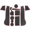 MARCHFA Tappetino Console Centrale Tappetini in Gomma per Golf 8 MK8 2020-2024 Accessori Auto Golf 8 Tappetino Antiscivolo per Console Centrale Sottobicchieri 10 Pezzi (Rosso)