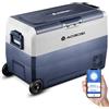AAOBOSI Frigo Portatile 50 L, Frigo Per Auto Doppia Zona, Frigorifero da Viaggio con APP, -20 ℃ a 20 ℃, 12/24 V DC e 100/240 V AC,Per Auto, Camion, Camper, Barca e Presa Di Corrente