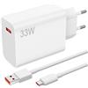 ACANDYA Caricabatterie 33w con Cavo USB C 1M Per Xiaomi Pad 6 5 Redmi Pad Pro 5G Note 13 12 POCO M6, Ricarica Turbo Carica Batterie Cellulare Per Xiaomi POCOPHONE F2 F1 Mi 9 Lite 10T, Adattatore di Ricarica