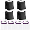 Neewer Confezione da 4 sacchi di sabbia per fotografia Heavy Duty Saddlebag Design 4 tasche per foto video studio in piedi cortile all'aperto terrazza sport, borsa trasparente in PP e clip incluse