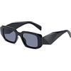 YAMEIZE Moda Retro Trendy Rettangolo - Occhiali da Sole a Gamba Larga per Donna Uomo Occhiali da Guida Quadrati con Protezione UV400 Vintage