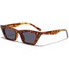 Dollger Occhiali da Sole Donna Gatto Protezione UV Retro Vintage Occhiali Cat Eye Sunglasses Vogue (B Brown)