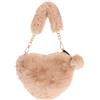 DEARMAMY 1 Pc borsa a forma di cuore hand bag for women borsetta pelosa borsa di peluche portafogli da donna zaino per ragazze nelle tue borse borsetta da donna borsetta a forma di cuore