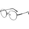 LANLANG occhiali da lettura donna uomo anti luce blu con Flex Memory Titanio, occhiali luce blu, anti blu, carini, rotondi, alta risoluzione alta trasparenza, MT-003-W, Nero,1.25 diottrie