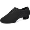 SWDZM Scarpe da Ballo Latino Americano Allenamento Donna Punta Chiusa Pratica Tango Salsa Donna Tacco 3.5 cm,Nero,EU 44