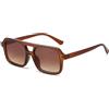 YAMEIZE Occhiali da Sole Retrò 70s a Doppio Ponte - per Donna Uomo Stile Vintage Occhiali Quadrati Protezione UV400 Guida all'aperto