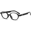YAMEIZE Occhiali Luce Blu Ovali Montatura Occhiali da Vista Donna Retrò Vintage Ovale Occhiali Anti Filtro Luce Blu Antiriflesso Affaticamento