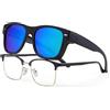 YAMEIZE Vintage Polarizzati Rettangolo Sovraocchiali da Sole per le - Donna Uomo Classic Anti Glare UV400 Protezione Quadrato Over Occhiali di Guida All'aperto