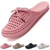 VEXITO Sandali Donna Estivi Sabot Clogs Giardino Ciabatta Chiuse Pantofole Spiaggia Scarpe Zoccoli Gomma Mare Antiscivolo Casa Piscina Fiocco Rosa Taglia 42 43 /260mm