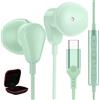 ASKUBSKU Cuffie USB C per Samsung A33 5G A53 A55 A35 Galaxy A54 A34, in Ear Tipo C Headset USB C Connettore Auricolari con cavo Microfono per Google 9 Pro 8a Pixel 7a iPhone 16 15 Pro iPad Air Xiaomi 14 13