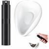 Qaestuan Tazza Dosatrice per Chicchi di Caffè, Tazza Dosatrice Caffè in Ceramica con Bottiglia Spray RDT, Vassoio Dosatore Caffè Grani e Spritz Ceramica per Tè, Regalo per Gli Amanti Caffè, Bianco