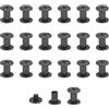 JJWNMLL Set di 20 rivetti a vite Chicago M5x8mm Viti per Rilegatura Chicago Kit Viti per Rilegatura rivetti Chicago, Viti Chicago, per Cintura in Pelle Libro Fai da Te Scrapbook Legatoria - Nero