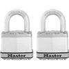 Master Lock Lucchetto Magnum in acciaio laminato, larghezza 5,1 cm, M5XT (confezione da 2 chiavi uguali)