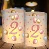 Luckeey 12 portacandele da tavolo, decorazione per il 2° compleanno, ragazza, decorazione per il compleanno di 2 anni, decorazione per il compleanno dei bambini 2 anni, decorazione da tavolo Happy Birthday