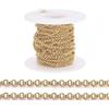 Fashewelry - Catene da 5 m, placcato oro 18 K, 2 x 1 mm, per collane e gioielli
