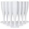 ProductPro Bicchieri di plastica per champagne e prosecco, 175 ml, bianchi, biodegradabili, confezione da 10