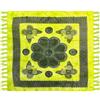 HOME ZEN HOUSEHOLD LINEN Telo Copritutto Arredo copriletto telo picnic multiuso matrimoniale 210x240 cm, BATIK 100% cotone indiano, stile indiano etnico, copridivano con stampa etnica piazzata. (VERDE, DAISY)