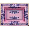GINORI 1735 SVUOTATASCHE RETTANGOLARE 15X19, ORIENTE ITALIANO LILLA AZALEA, FILO ORO