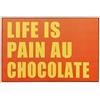 KARE Design Quadro con cornice Pain au Chocolate, arancione/giallo, stampa con scritta, frase su tela, stile industrial, minimalista, 40x60 cm