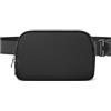 Linkidea Marsupio con cinghia extra lunga, 152,4 cm, con tracolla regolabile per taglie forti, marsupio a lunghezza estesa, Lulu Dupes Everywhere Belt Bag 1L (XXL, nero), Nero , xx-large