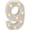 JANDEI - Lettere LED, Numeri Luminosi, Figura a Cuore, 22cm, con Luce Calda per Decorazione e Atmosfera, Luci Notturne Scrivania, Compleanni, Matrimoni, Vetrine. Funzionano con batterie AA (9)