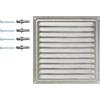 DEMLOU Presa d'Aria in Acciaio Zincato 20 x 20 cm, Griglia di Ventilazione in Metallo con Rete Protettiva, Griglia di Ventilazione per Interni/Esterni, Griglia di Ventilazione in Metallo con Rete.