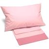 Caleffi 73125 Cotone Bikolor Copriletto Lenzuola per Matrimoniale Letto, Corallo