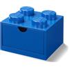Room Copenhagen Lego - Cassetto da scrivania con 4 pomelli, impilabile, piccolo, colore: blu