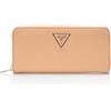 GUESS Laurel Large Zip Around Wallet, Portafoglio Grande con Cerniera, Pochette Donna, Beige, Taglia Unica