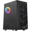 Aerocool Case Hive-G-BK FRGB v3 Mid-Tower Vetro temperato Nero