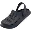 LHXYUO Zoccoli da giardino per donne e uomini, sandali senza lacci, pantofole da esterno in casa, abbigliamento casual, antiscivolo con cuscino d'aria, Nero , 7.5 UK Men/ 8.5 UK Women Narrow