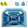 VEVOR Tenda di Verniciatura a Spruzzo Gonfiabile per Auto Moto SUV 2 Ventilatori 750W 480W Sistema di Filtrazione Filtro 3 Strati 6 Finestre d'Aerazione, Tenda Cabina per Verniciatura 7 x 4 x 2,75 m