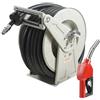 VEVOR Avvolgitubo Carburante, 25,4 mm x 15,24 m, Avvolgitubo Diesel Retrattile, Costruzione in Acciaio al Carbonio con Ugello Carburante, Tubo in Gomma NBR per Camion Cisterna Veicoli Nave Aereo 300PSI