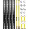 VEVOR Set di binari ancoraggio E-Track, 18 pezzi, set di binari elettrici da 1524 mm, inclusi 4 binari in acciaio e 8 ancoraggi con O-ring e 4 cinghie di ancoraggio carico 907 kg