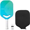VEVOR Racchetta da Pickleball Professionale, con Superficie in Fibra di Carbonio T700 e Nucleo a Nido d'Ape, con Maggiore Potenza, Controllo e Rotazione per Adulti, Uomini e Donne, Verde