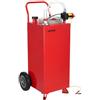 VEVOR Serbatoio Carburante, per Benzina e Gasolio con Pompa Elettrica, Serbatoio Stoccaggio Portatile con 2 Ruote Tubo Flessibile, Contenitore Benzina 136 L, Flusso Massimo 32L Ogni Minuto
