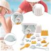 21 pezzi di secchiello e paletta, castello di sabbia, giocattoli da spiaggia