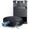 ECOVACS DEEBOT X8 PRO OMNI Robot Aspirapolvere Lavapavimenti, 18000Pa, Tecnologia di Lavaggio Automatico Istantaneo OZMO ROLLER, Pulizia con acqua calda 40-75°C, Soluzione Detergente Automatica, Nero