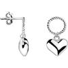 SOFIA MILANI - Orecchini da Donna in Argento 925 - Orecchino Pendente a Cerchio Cuore - E2190