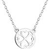 Sofia Milani - Collana da Donna in Argento 925 - Ciondolo a Quadrifoglio Cerchio - N0566