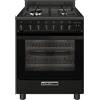 Glem Gas Cucina a Gas 4 Fuochi Forno Elettrico Ventilato con Grill Larghezza x Profondità 60x60 cm Classe A colore Nero - SA66TMBK