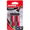 Kores - KE-20: Gomme in PVC Nere con Rivestimento in Carta per Bambini, Studenti e Adulti, Non Tossiche e Adatte ai più Piccoli, Articoli per la Scuola e l'Ufficio, 60 x 21 x 10 mm, Confezione da 2