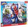 Trefl, Puzzle con Cornice, Marvel Spiderman, 25 Elementi, Coraggioso Spiderman, per Bambini da 4 anni