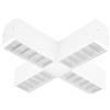 Zarivy Diffusore lineare scuro per soffitto, design binocolo a X, ideale per illuminazione ambientale e decorativa.