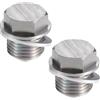 A ABSOPRO Tappo Di Scarico Magnetica Per Olio Universale 2 Pezzi | Acciaio Inossidabile, Tono Argento, M16x1.5, 2 Guarnizioni, Dimensioni 23x21mm, Compatibile Per Auto Moto Barche