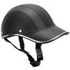 KIMISS Casco moto, ABS Casco moto Sicurezza Uomo Donna Resistente agli urti portatile(Nero)