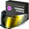Everalo Visiera Compatibile con HJC I90 - I91 - HJ33 (Oro Cromo)
