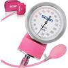 SCIAN Manual Blood Pressure Cuff - Sfigmomanometro aneroide con bracciale europeo (22-42 cm) e anello a D, con custodia per il trasporto, per infermieri, medici, anziani, adulti（rosa）